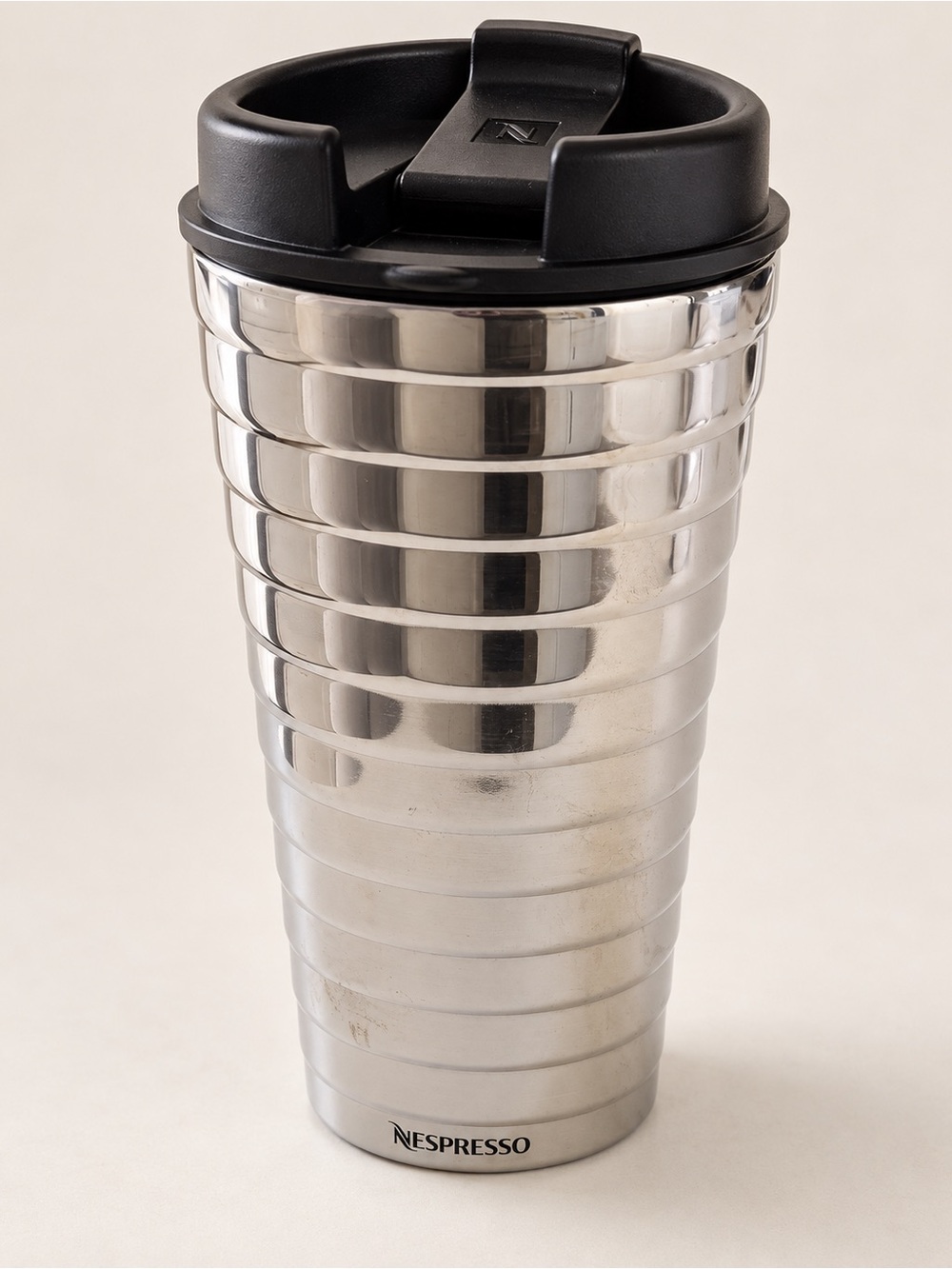 Nespresso Touch Stainless Steel Travel Mug 11 oz Silver